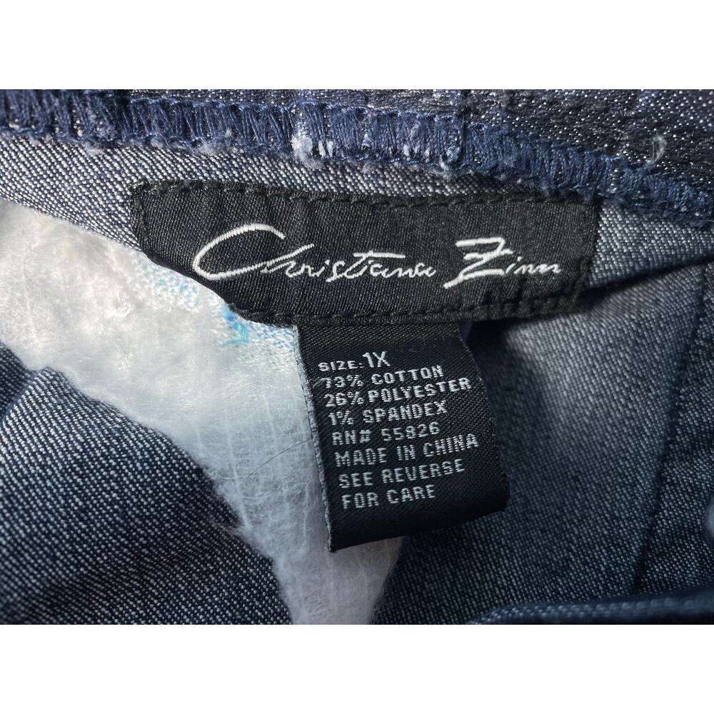 Vintage Christiana Zinn Denim Jacket 1X Embroidered Butterfly Fairygoth Y2K - Picture 5 of 5